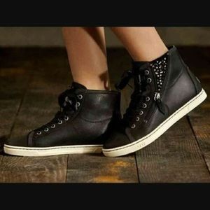 UGG AUSTRALIA - ‘Blakey’ Crystals' High Top Sneaker/Booties Black Size 8